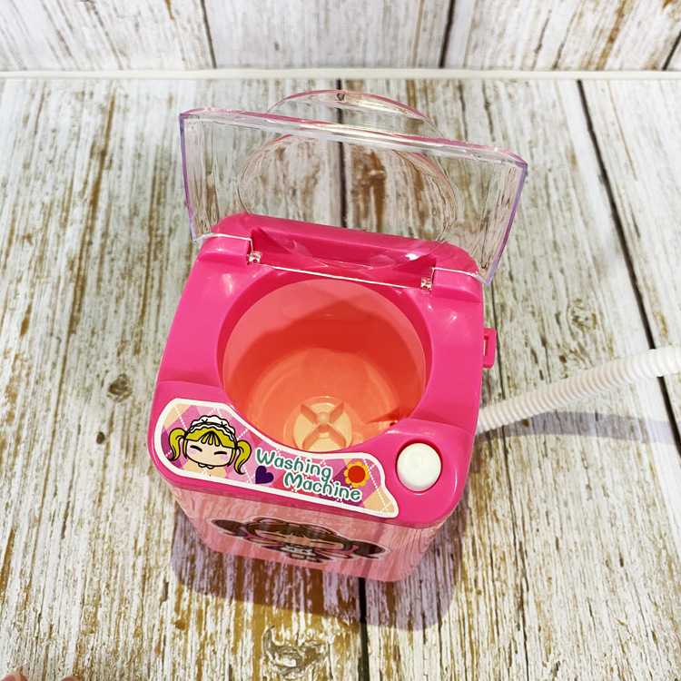 Same Type as TikTok Children's Electric Mini Simulation Washing Machine Play House Toy Can Add Water Drain Washing Powder Puff Gadgets Same Type as TikTok Children's Electric Mini Simulation Washing Machine Play House Toy Can Add Water Drain Washing Powder Puff Gadgets