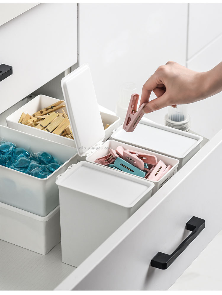 Washing Powder Storage Box. Covered shou na tong. Storage Tank (Medium)