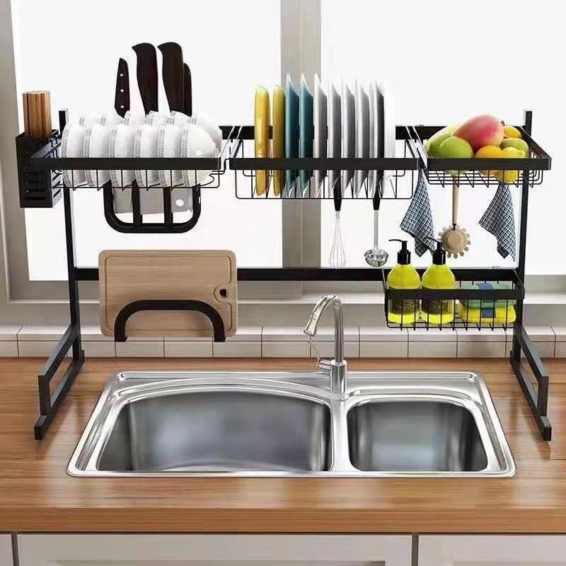 Kitchen Rack Stainless Steel Sink Bowl Dish Plate Storage Rack Dish Rack Draining Rack Sink above Bowl Chopsticks Box