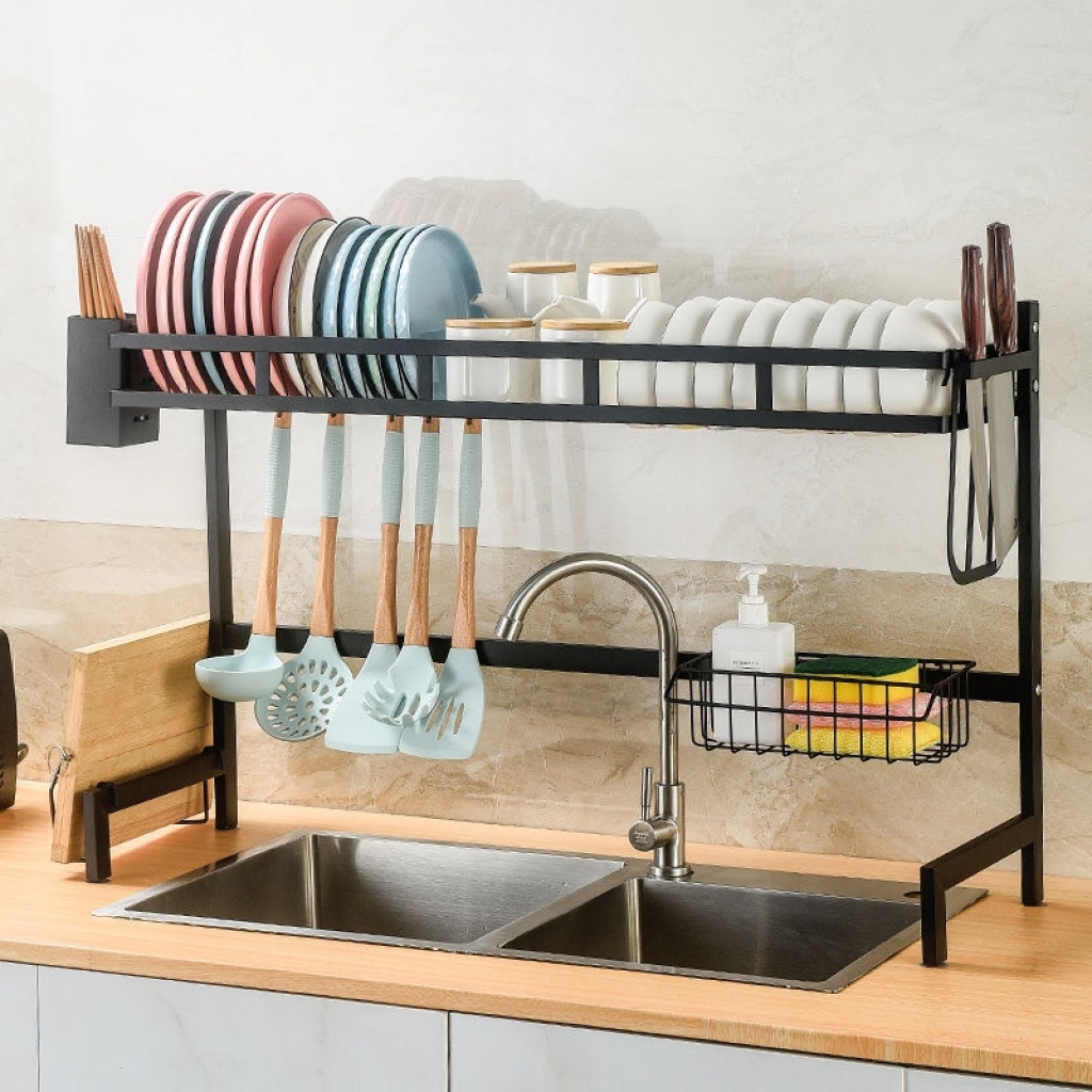 Kitchen Rack Stainless Steel Sink Bowl Dish Plate Storage Rack Dish Rack Draining Rack Sink above Bowl Chopsticks Box