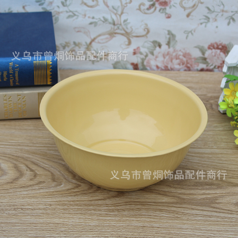 22# yellow rolled edge bowl soup basin enamel bowl nostalgic classic durable 2 yuan wholesale (not to return) 22# yellow rolled edge bowl soup basin enamel bowl nostalgic classic durable 2 yuan wholesale (not to return)