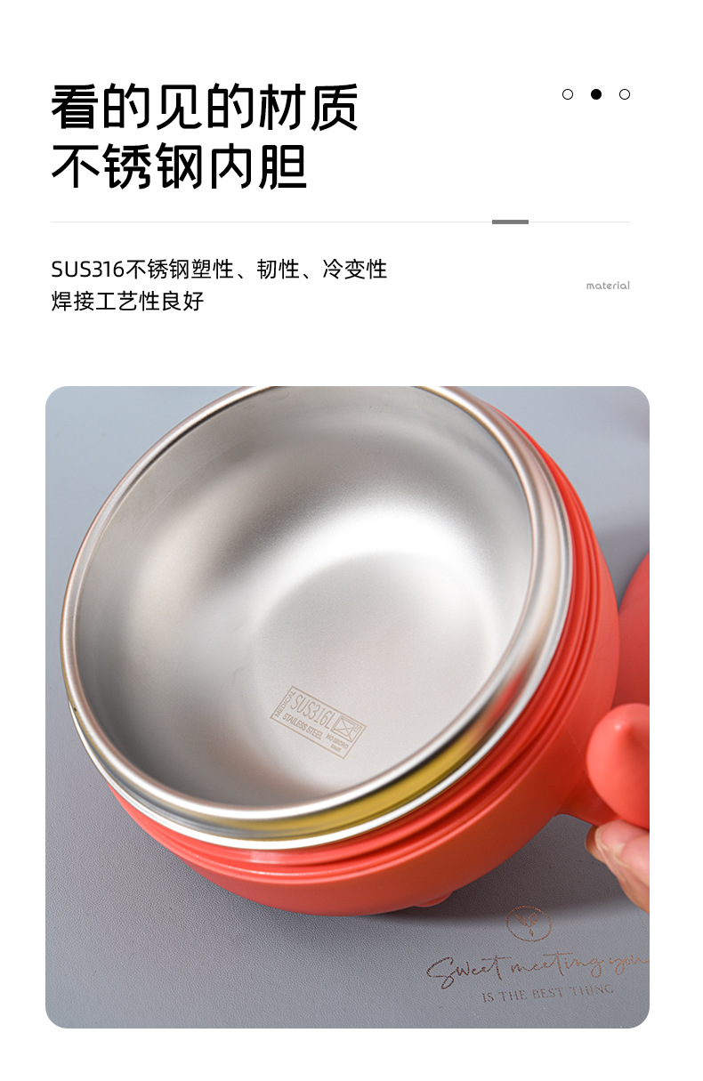Baby Stainless Steel Insulated Bowl Children 'S Tableware Set Eating Solid Food Bowl Spoon Removable Baby Water Injection Snack Catcher