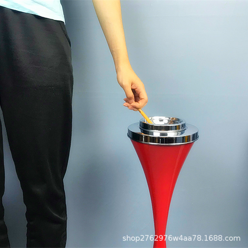 Floor Toilet Ashtray Vertical with Lid Creative Personalized Fashion Elevator KTV Toilet Living Room Ashtray