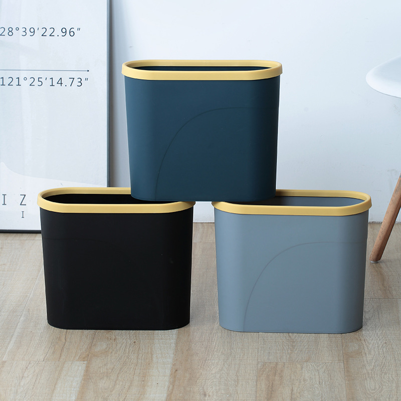 Nordic Style Toilet Bin Household Wholesale Hotel Kitchen and Bedroom Household Daily Narrow Non-Lid Gap Bucket