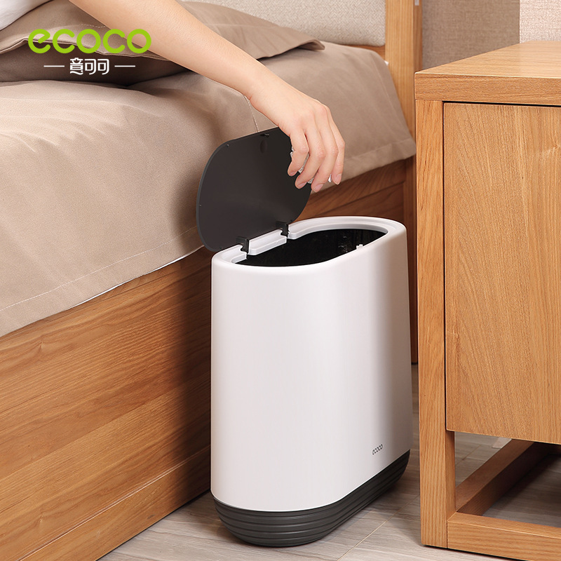 Simple Squeeze Type with Lid Toilet Bin Household Creative Nordic Large Toilet Trash Can Narrow Wastebasket