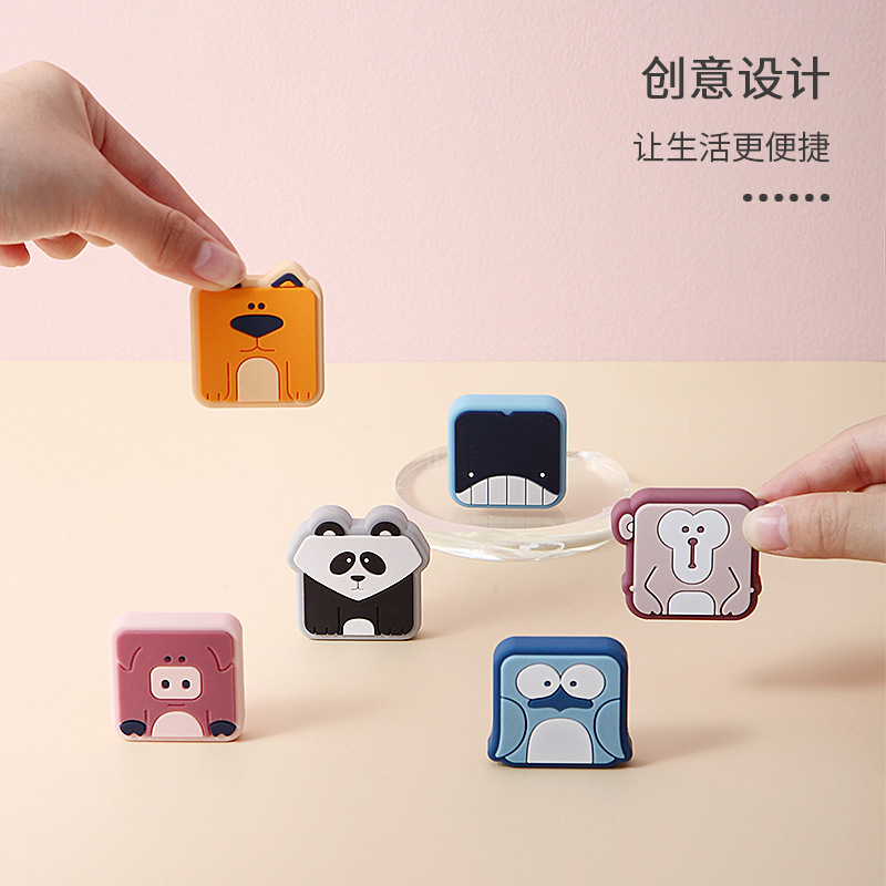 Behind the Door Crashproof Pad Household Silicone Thickened Toilet Lid Silence Pad Cartoon Wall Door Handle Bumper