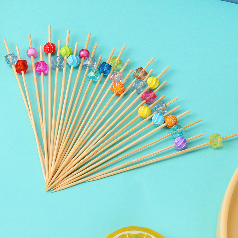 Cocktail Decorative Pick Disposable Fruit Toothpick Dessert Stick Colorful Bamboo Stick Creative Fruit Toothpick Bamboo Dessert Fork Cocktail Decorative Pick Disposable Fruit Toothpick Dessert Stick Colorful Bamboo Stick Creative Fruit Toothpick Bamboo Dessert Fork