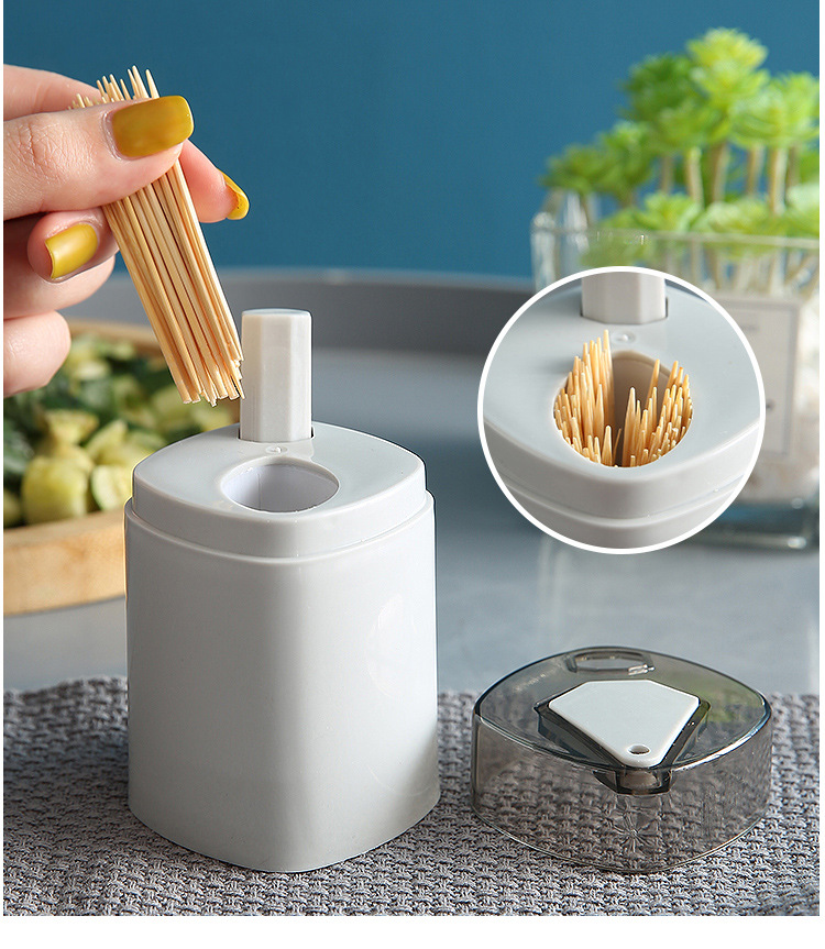 Press Type Automatic Pop-up Transparent Toothpick Holder Household Living Room and Kitchen Toothpick Box Toothpick Tin Portable Toothpick Holder Press Type Automatic Pop-up Transparent Toothpick Holder Household Living Room and Kitchen Toothpick Box Toothpick Tin Portable Toothpick Holder
