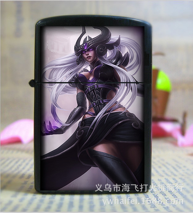 Special metallic League of legends kerosene lighter color creative personality and popular designs made to order