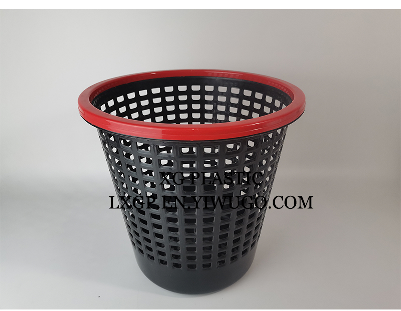black garbage can Plastic wastepaper basket office kitchen bathroom dustbin with pressure ring simple style rubbish can black garbage can Plastic wastepaper basket office kitchen bathroom dustbin with pressure ring simple style rubbish can