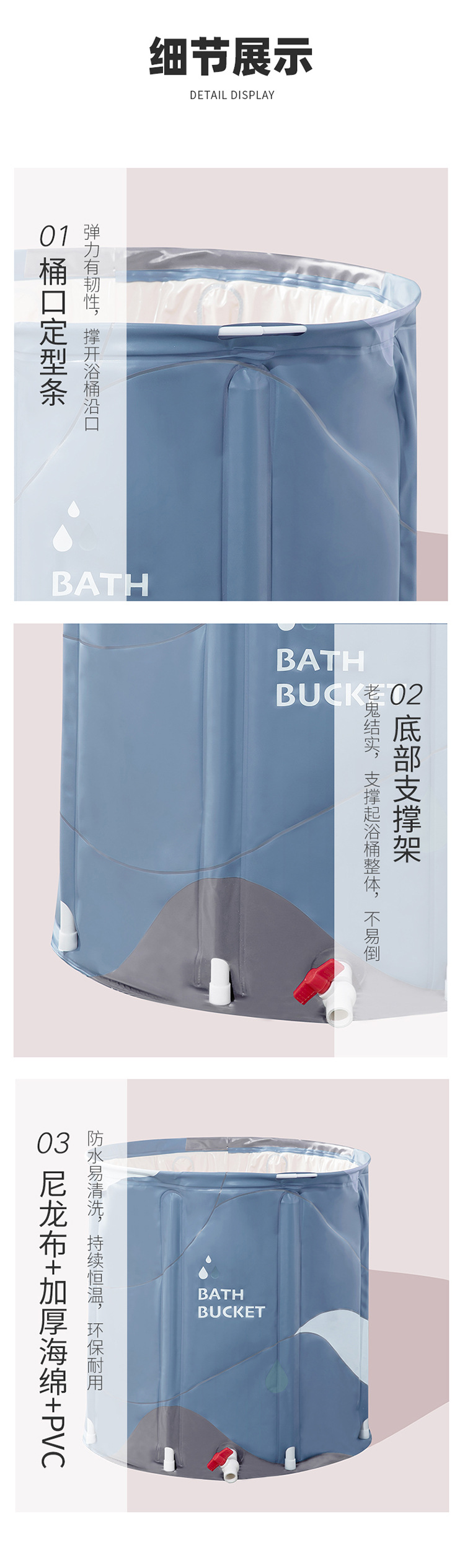 Manufacturer direct bath tub can be folded bath tub household bath tub body bath tub thickening bath artifact Manufacturer direct bath tub can be folded bath tub household bath tub body bath tub thickening bath artifact