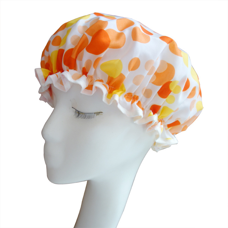 printing bo dot color Ding bath cap Korean version of fashion Eva waterproof bath cap whole multicolor optional