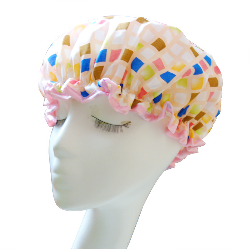printing bo dot color Ding bath cap Korean version of fashion Eva waterproof bath cap whole multicolor optional printing bo dot color Ding bath cap Korean version of fashion Eva waterproof bath cap whole multicolor optional
