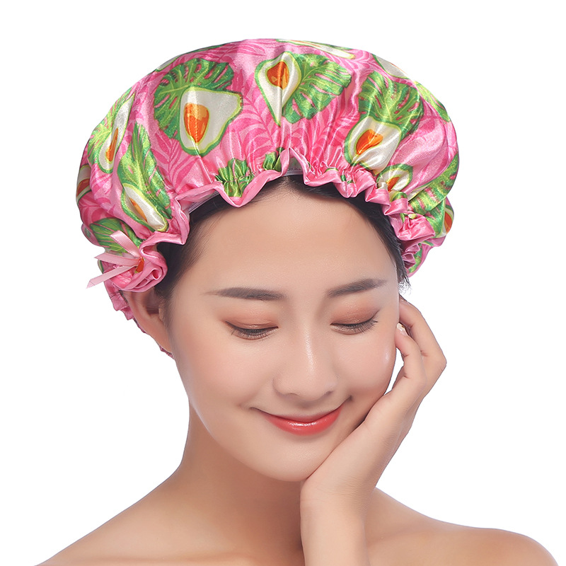 Household daily bath cap black edge wrap shampoo cap bath waterproof cap kitchen lampblack manufacturers wholesale spot