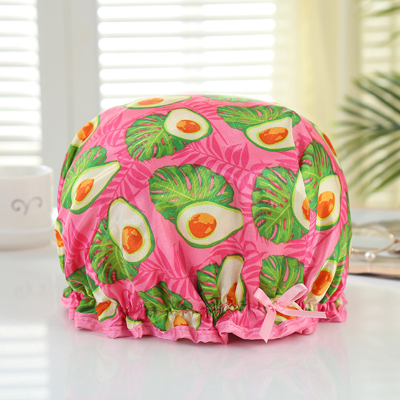 Household daily bath cap black edge wrap shampoo cap bath waterproof cap kitchen lampblack manufacturers wholesale spot