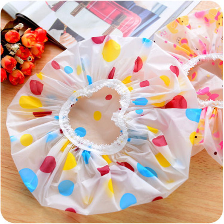 Bath waterproof bath cap with thickened cartoon pattern make-up care cap kitchen lampblack cap wholesale