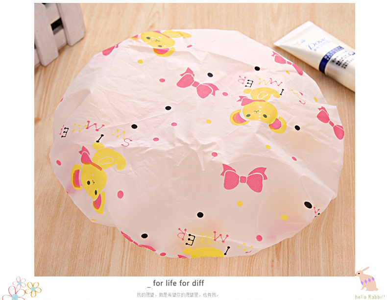 Bath waterproof bath cap with thickened cartoon pattern make-up care cap kitchen lampblack cap wholesale Bath waterproof bath cap with thickened cartoon pattern make-up care cap kitchen lampblack cap wholesale