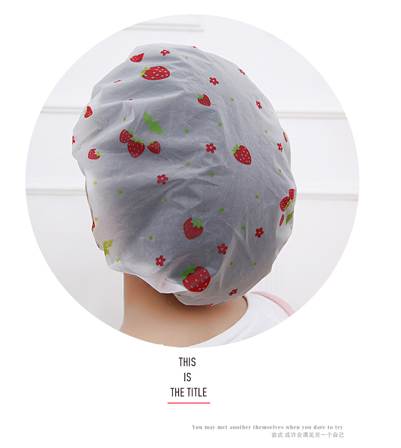 Bath waterproof bath cap with thickened cartoon pattern make-up care cap kitchen lampblack cap wholesale Bath waterproof bath cap with thickened cartoon pattern make-up care cap kitchen lampblack cap wholesale