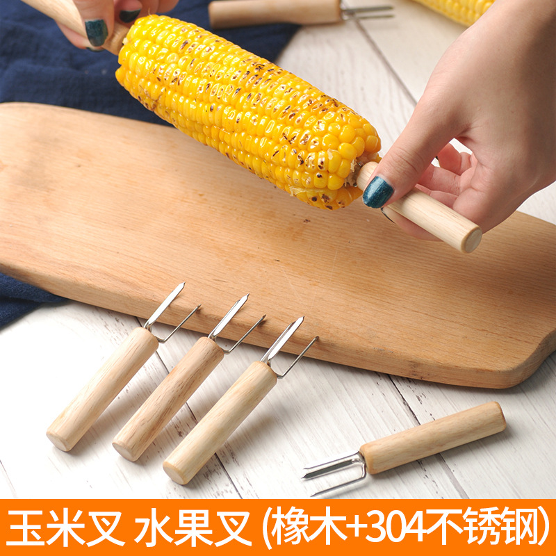 Corn Fork Corn Bake Needle Moxa Strip Extender 304 Stainless Steel BBQ Corn Plug Barbecue Tool Barbecue Fork Corn Fork Corn Bake Needle Moxa Strip Extender 304 Stainless Steel BBQ Corn Plug Barbecue Tool Barbecue Fork