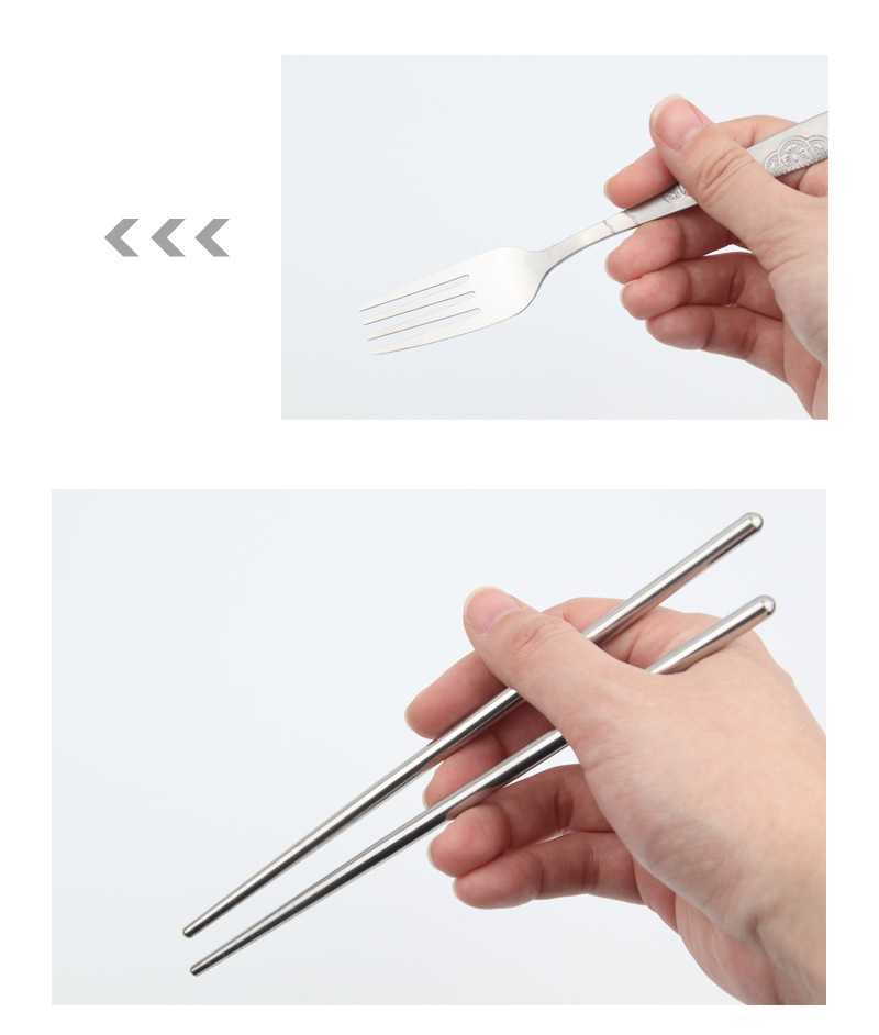 Stainless Steel Portable Tableware Set School Season Student Office Worker Travel Chopsticks Spoon Fork Tableware Set Stainless Steel Portable Tableware Set School Season Student Office Worker Travel Chopsticks Spoon Fork Tableware Set