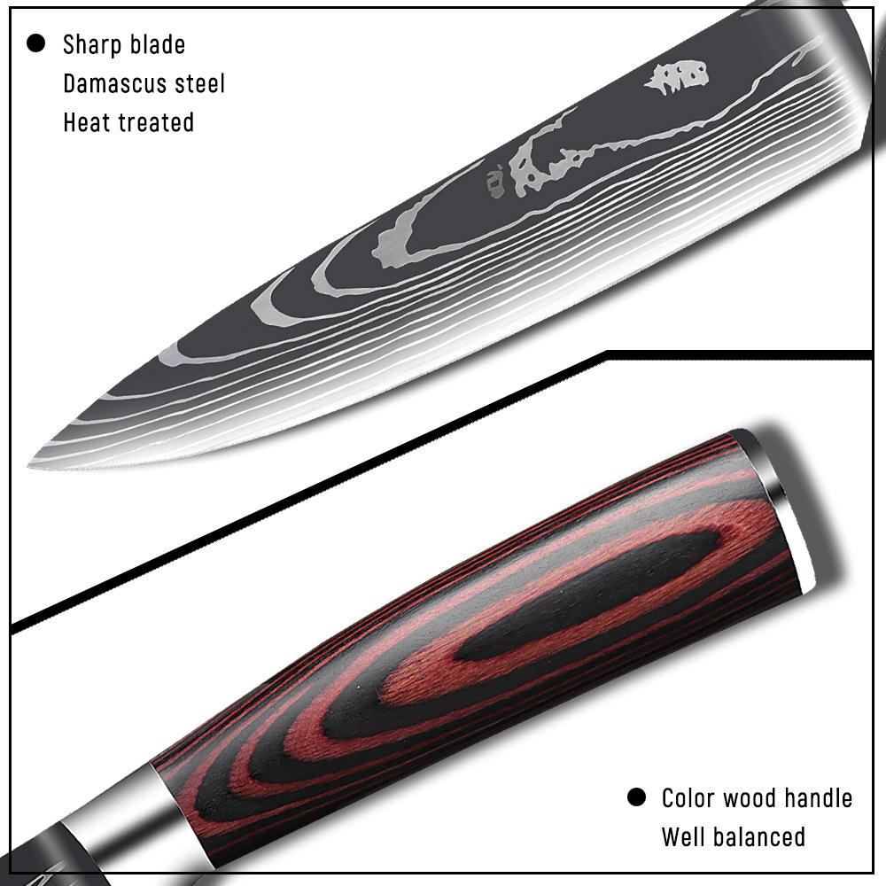 Yangjiangmu ARTISAN Taiwei Special Set 6-Piece 8-Piece Set Knife Chef Knife Chef Knife Kitchen Knife Cooking