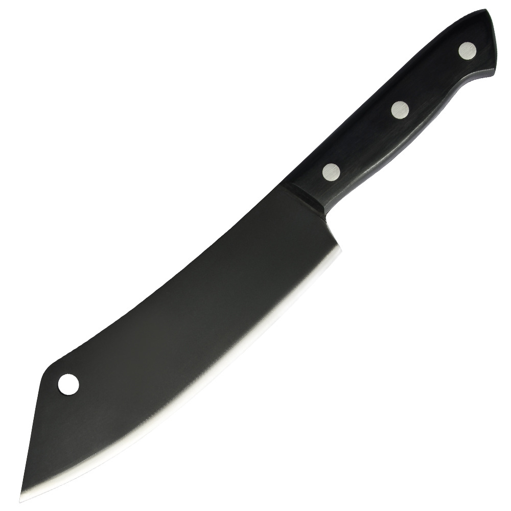 Knife Black Knife Surface Black Color Wood with Hole Kitchen Knife Western Food Kitchen Knife Cook Sticking Knife