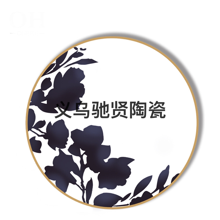 High Bone China Dish Ceramic Plate Western Cuisine Plate Hotel Table Display Tableware Daily Consumer Goods