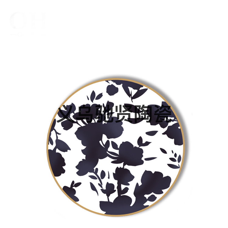 High Bone China Dish Ceramic Plate Western Cuisine Plate Hotel Table Display Tableware Daily Consumer Goods
