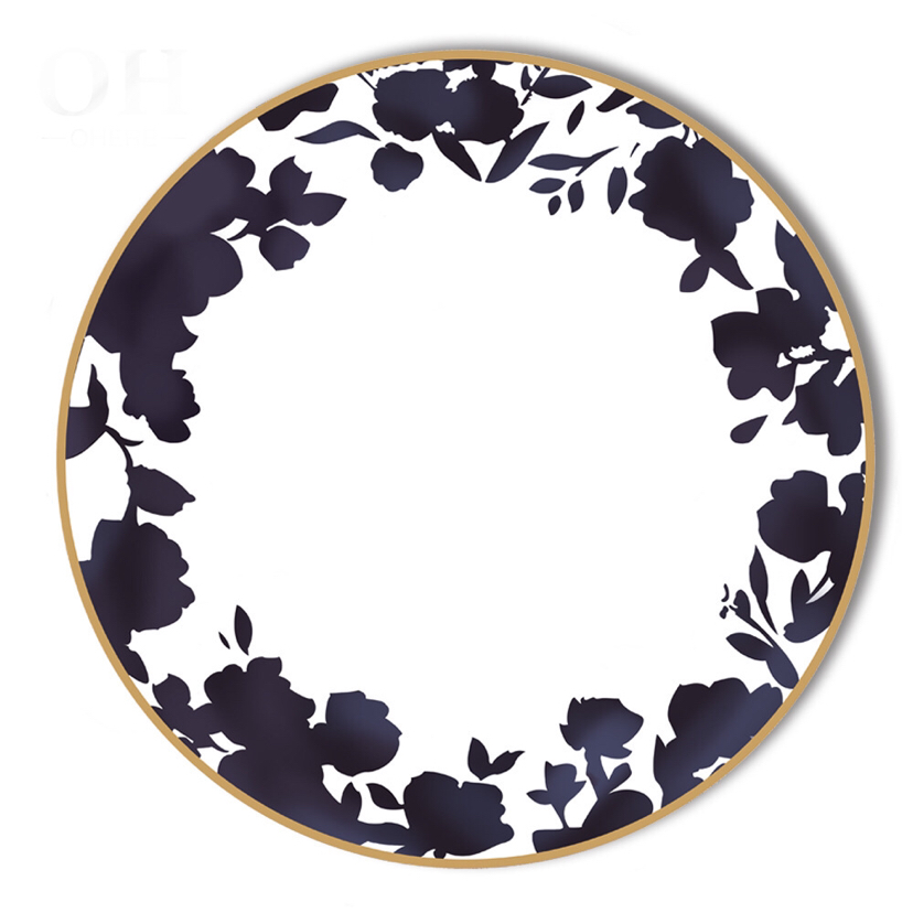 High Bone China Dish Ceramic Plate Western Cuisine Plate Hotel Table Display Tableware Daily Consumer Goods High Bone China Dish Ceramic Plate Western Cuisine Plate Hotel Table Display Tableware Daily Consumer Goods