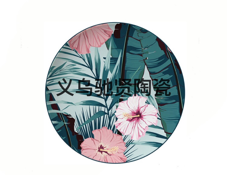 Bone Porcelain Plate High Ceramic Western Cuisine Plate Tableware Hotel Table Setting Large Tray Cake Fruit Daily Use Plate