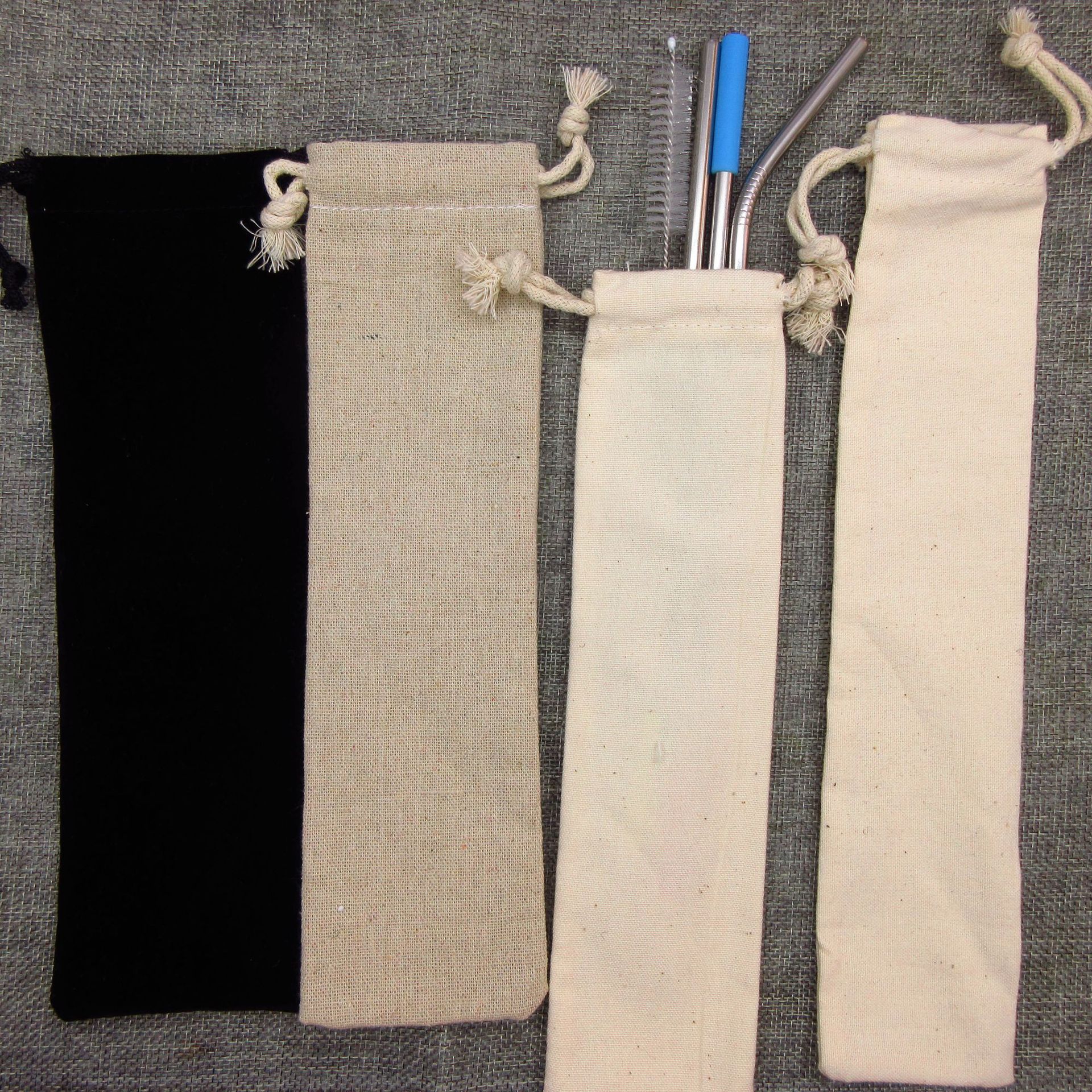 Straw Bag Stainless Steel Straw Glass Straw Special Bag Portable Tableware Bag Cotton and Linen Straw Bag Flannel Bag Straw Bag Stainless Steel Straw Glass Straw Special Bag Portable Tableware Bag Cotton and Linen Straw Bag Flannel Bag