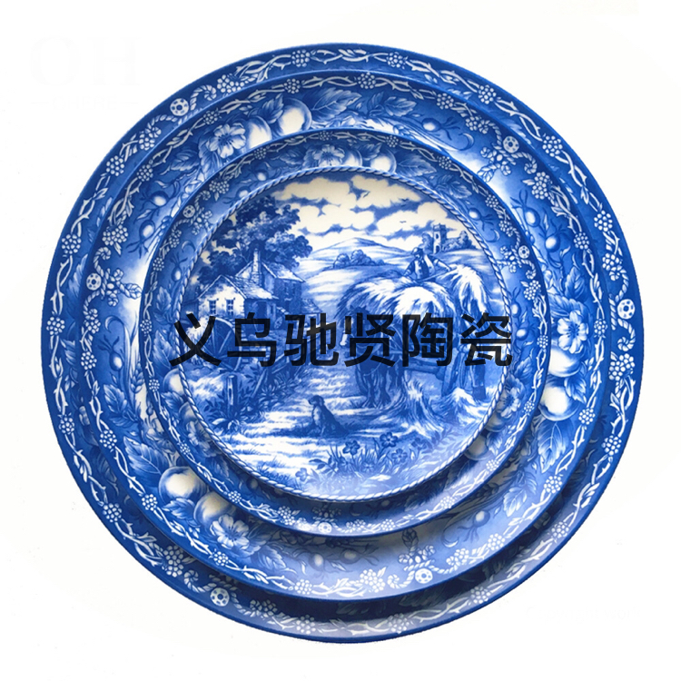High Bone China Cutlery Tray Ceramic Western Cuisine Plate Table Decoration Large Tray Household Daily Tableware Cake Plate