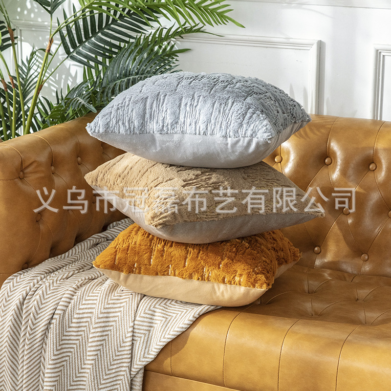 Plush Lava Sequin Pillow Case Amazon Plush Pillow Nordic Square Pillowcase Sofa Cushion Waist Pillow