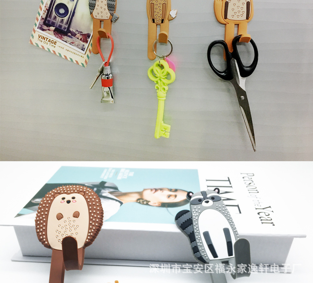 Nordic animal magnetic refrigerator stick hook Japanese system hook