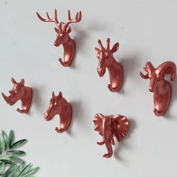 American strong nontrace hanging hook decorative hooks innovative animal head Wall hanging deer head hook new product American strong nontrace hanging hook decorative hooks innovative animal head Wall hanging deer head hook new product