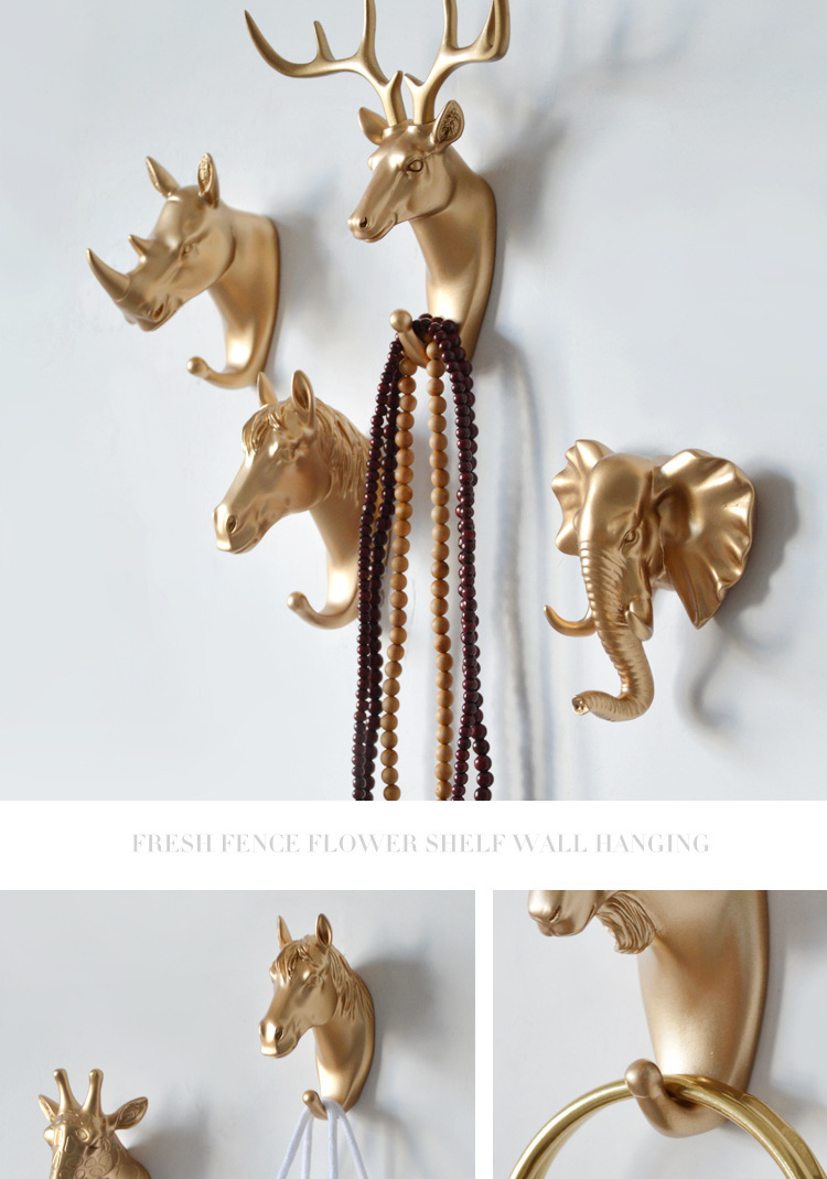 American strong nontrace hanging hook decorative hooks innovative animal head Wall hanging deer head hook new product American strong nontrace hanging hook decorative hooks innovative animal head Wall hanging deer head hook new product