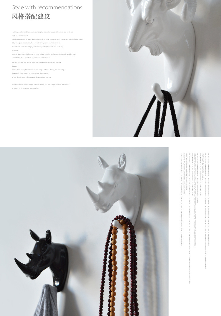 American strong nontrace hanging hook decorative hooks innovative animal head Wall hanging deer head hook new product American strong nontrace hanging hook decorative hooks innovative animal head Wall hanging deer head hook new product