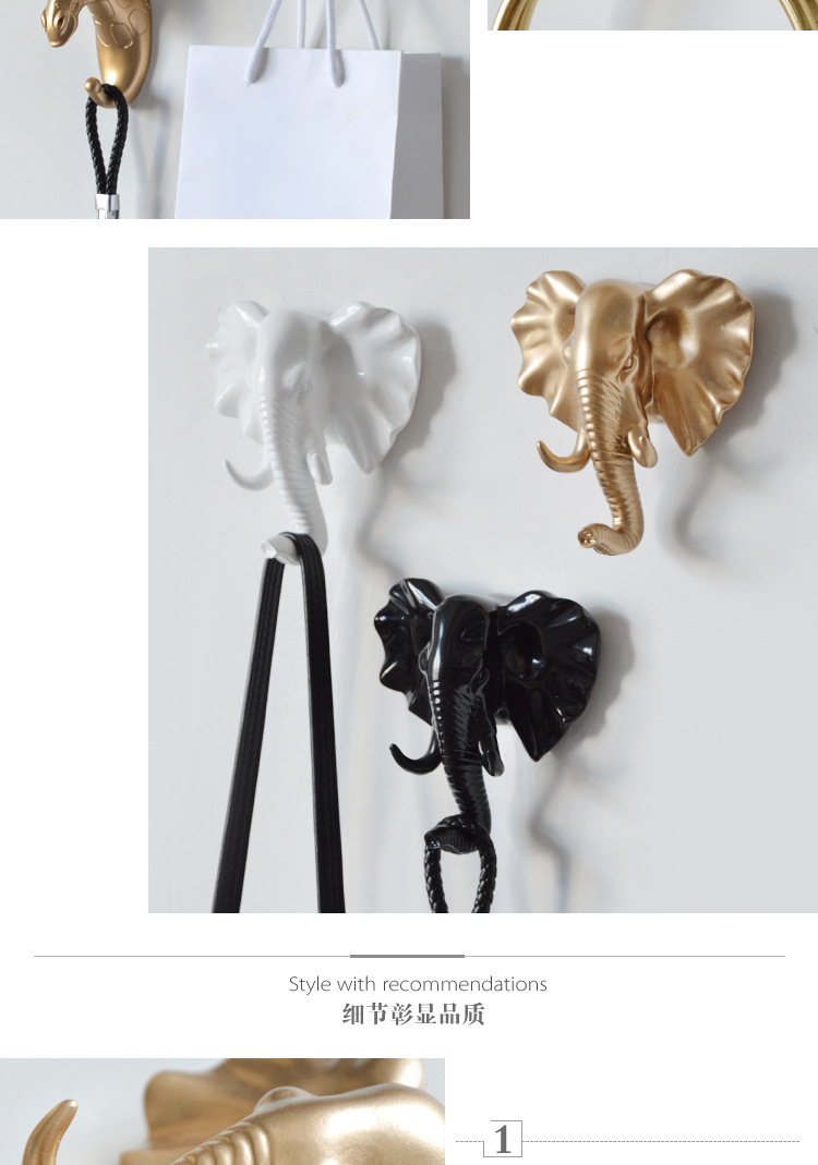 American strong nontrace hanging hook decorative hooks innovative animal head Wall hanging deer head hook new product American strong nontrace hanging hook decorative hooks innovative animal head Wall hanging deer head hook new product