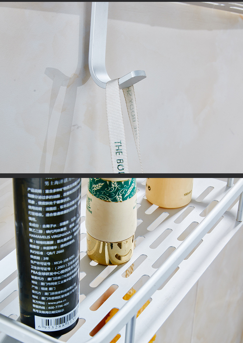 No hole in the shelf storage shelf paste hook bathroom tripod wall hanging Kitchen Arrangement No hole in the shelf storage shelf paste hook bathroom tripod wall hanging Kitchen Arrangement