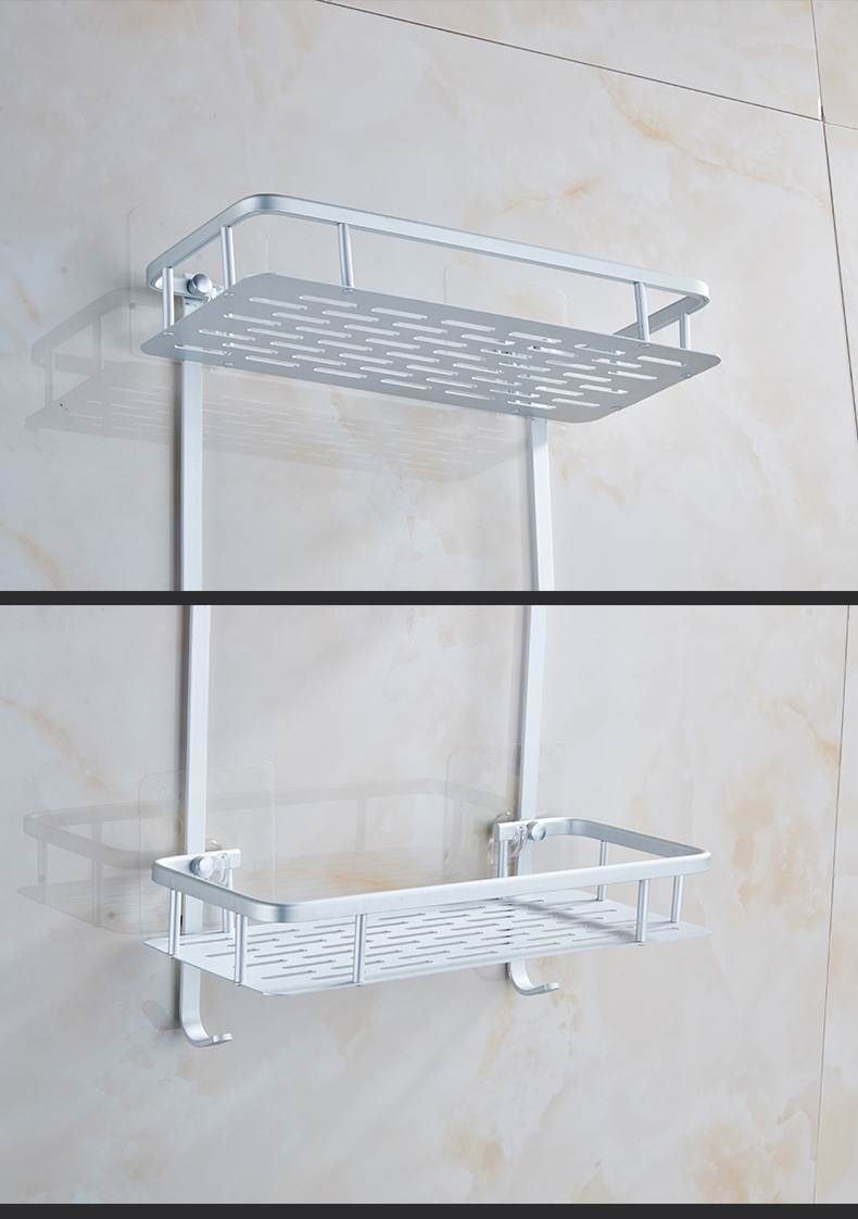 No hole in the shelf storage shelf paste hook bathroom tripod wall hanging Kitchen Arrangement No hole in the shelf storage shelf paste hook bathroom tripod wall hanging Kitchen Arrangement