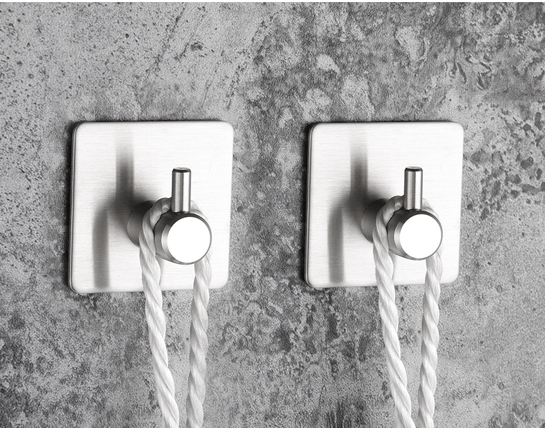 of hot style cross border special adhesive hook 304 stainless steel metal feel kitchen without trace hanging