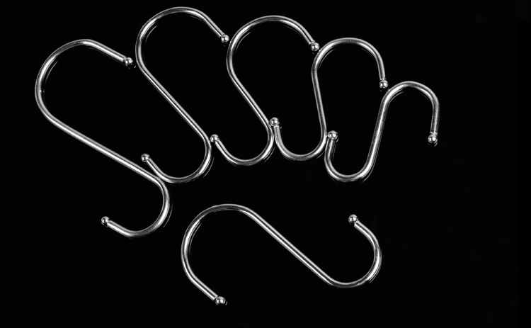 Kitchen supermarket metal stainless steel S - shaped hook large S - hook hook multi - function S - hook Kitchen supermarket metal stainless steel S - shaped hook large S - hook hook multi - function S - hook