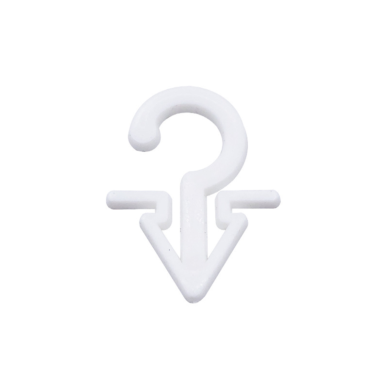 Factory Wholesale Plastic Packaging Bag Hook Goods Socks Rack Snack Paper Bag Hook Question Mark Triangle Pointed Hook Hook