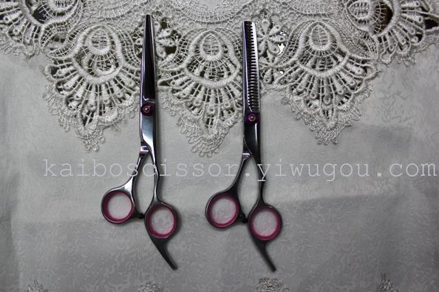 Kaibo factory all steel hair scissors, stainless steel scissors cutting scissors KB764 plastic suction gift box Kaibo factory all steel hair scissors, stainless steel scissors cutting scissors KB764 plastic suction gift box