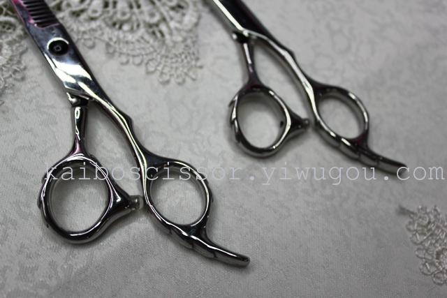 Kaibo factory all steel hair scissors, stainless steel scissors cutting scissors KB764 plastic suction gift box Kaibo factory all steel hair scissors, stainless steel scissors cutting scissors KB764 plastic suction gift box