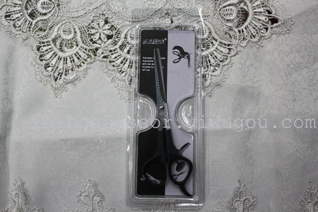 Kaibo factory all steel hair scissors, stainless steel scissors cutting scissors KB764 plastic suction gift box Kaibo factory all steel hair scissors, stainless steel scissors cutting scissors KB764 plastic suction gift box