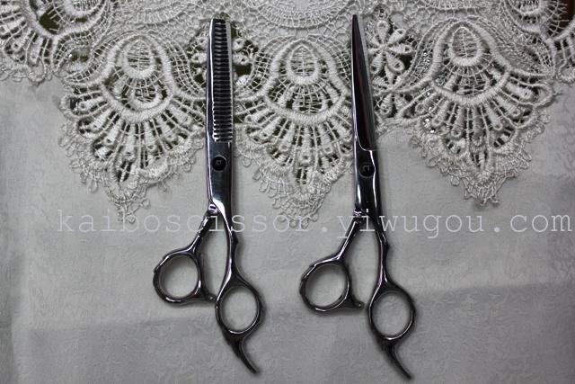 Kaibo all steel hair scissors, stainless steel tooth scissors barber scissors kb764-1 gift box Kaibo all steel hair scissors, stainless steel tooth scissors barber scissors kb764-1 gift box