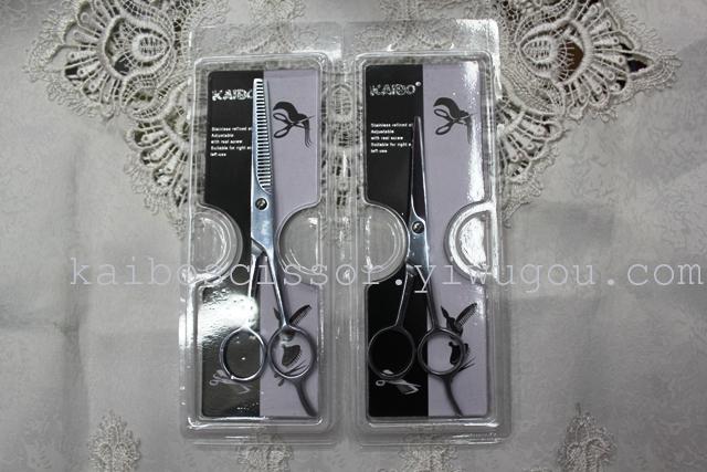 Kaibo all steel hair scissors, stainless steel tooth scissors barber scissors kb764-1 gift box Kaibo all steel hair scissors, stainless steel tooth scissors barber scissors kb764-1 gift box