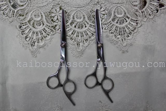 Kaibo factory all steel hair scissors, stainless steel scissors cutting scissors KB765 plastic suction gift box Kaibo factory all steel hair scissors, stainless steel scissors cutting scissors KB765 plastic suction gift box