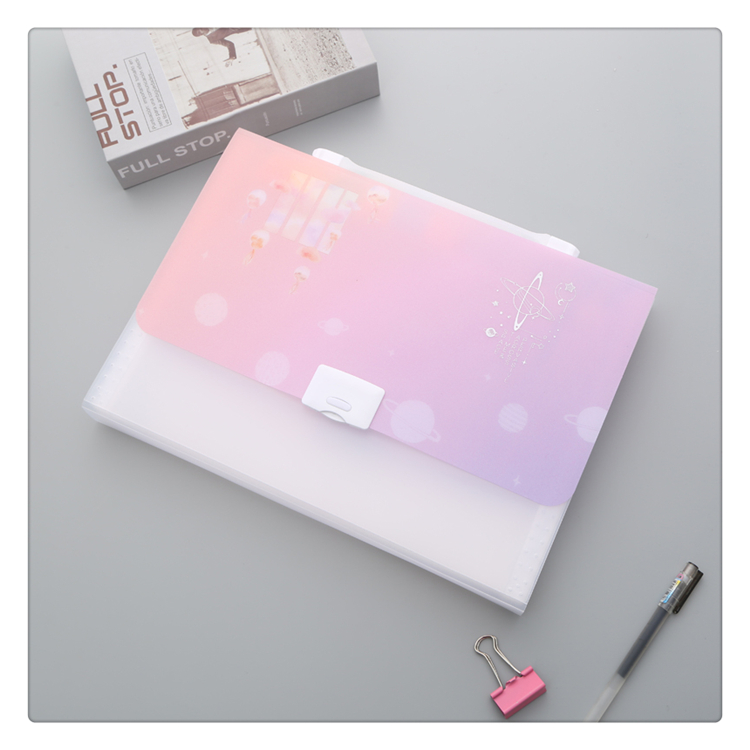 Multi-Layer Student Insert Paper Organize Fantastic Classification Test Paper Clip A4 Test Paper Material Storage Bag Organ Bag